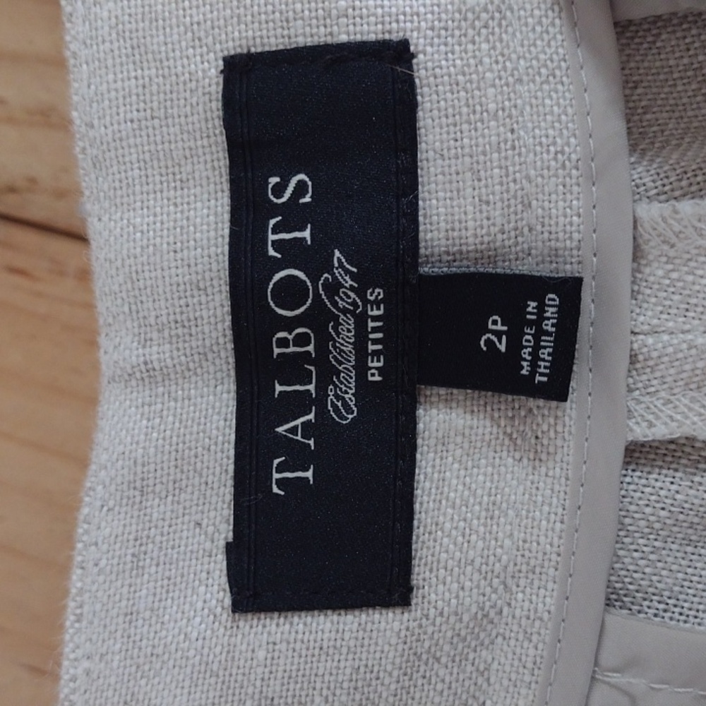 Talbot's Pure Irish Linen Classic Side Zip Ankle Pants Size 2 NEW - Picture 6 of 11